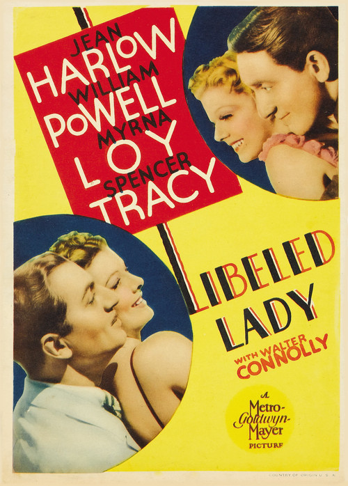 1936 Libeled Lady movie poster