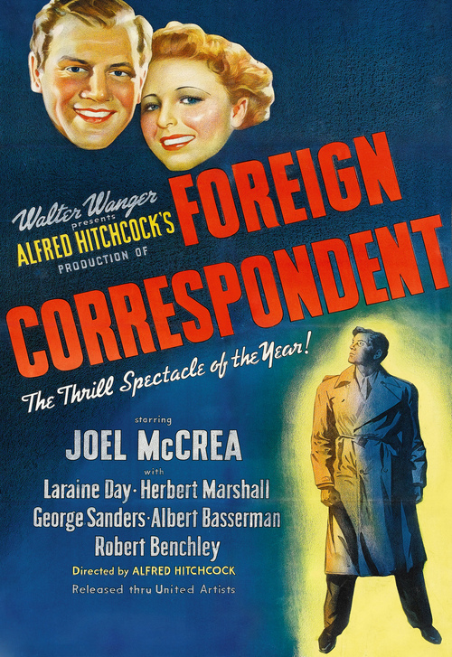 1940 Foreign Correspondent movie poster