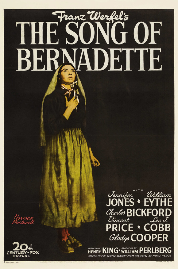 1943 The Song of Bernadette movie poster