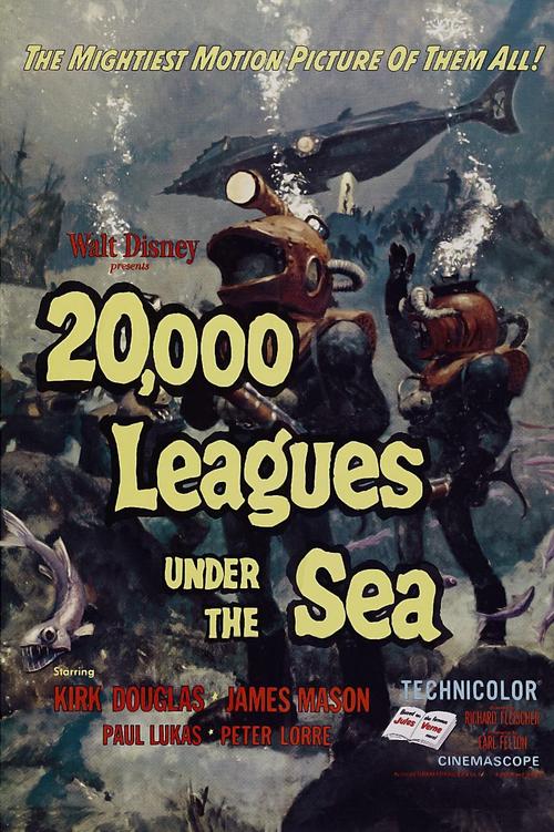 1954 20,000 Leagues Under the Sea movie poster