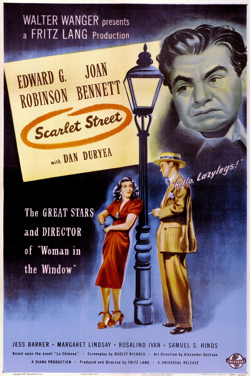 1945 Scarlet Street movie poster