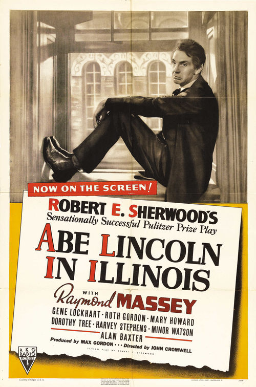 1940 Abe Lincoln in Illinois movie poster