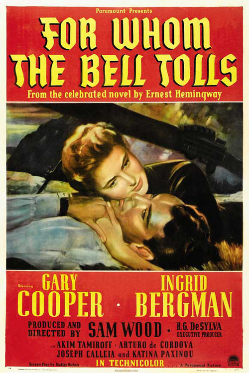 1943 For Whom the Bell Tolls movie poster