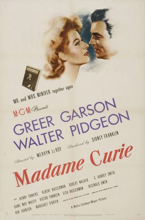 1944 Madame Curie movie poster