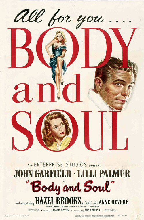 1947 Body and Soul movie poster