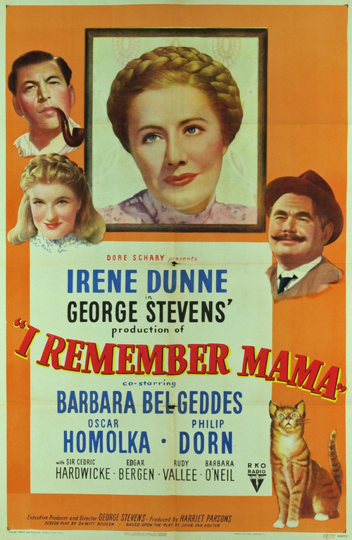 1948 I Remember Mama movie poster