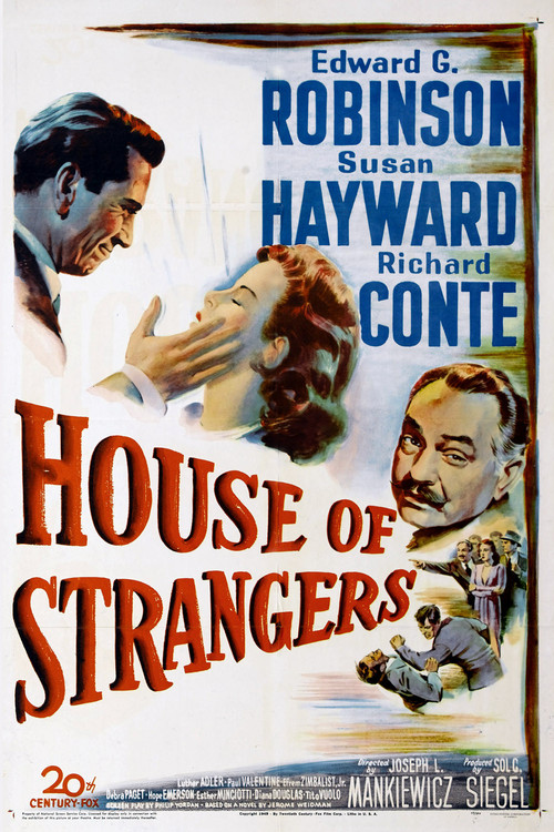 1949 House of Strangers movie poster