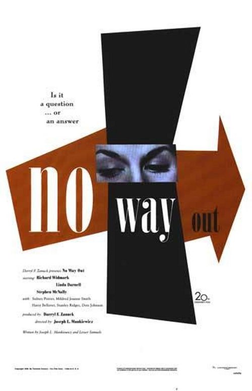 1950 No Way Out movie poster
