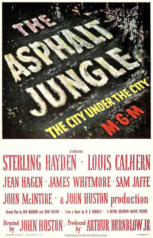 1950 The Asphalt Jungle movie poster
