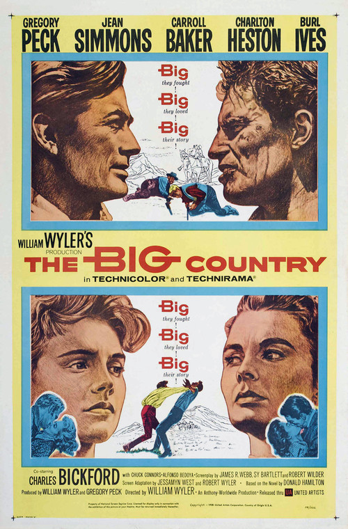 1958 The Big Country movie poster