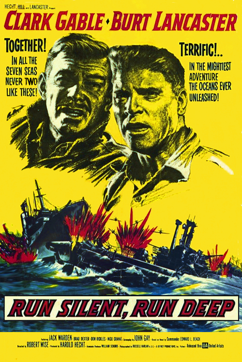 1958 Run Silent, Run Deep movie poster