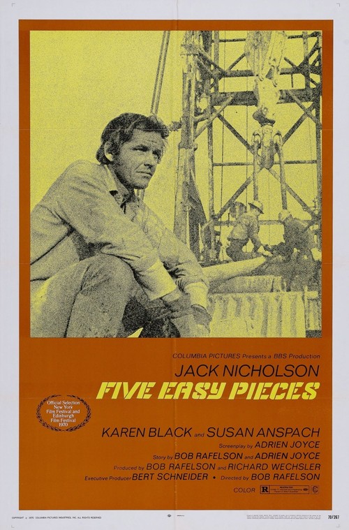 1970 Five Easy Pieces movie poster