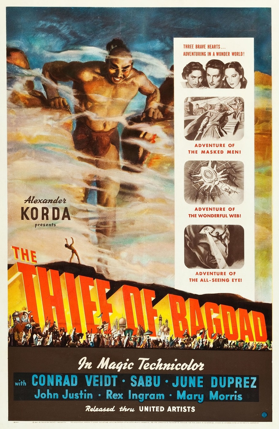 1940 The Thief of Baghdad movie poster